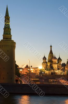Night red square
