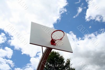 Basketball hoop against sky Basketball hoop against sky