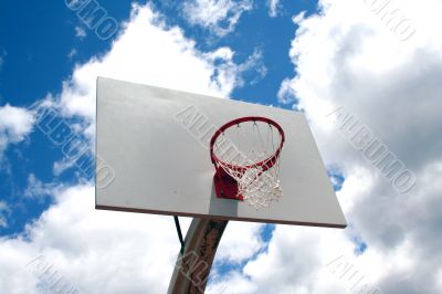 Basketball hoop against sky