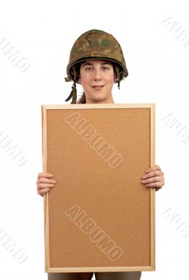 Holding the corkboard