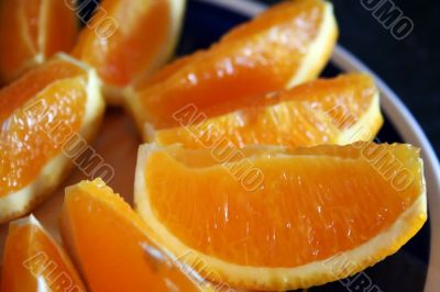 Sliced oranges