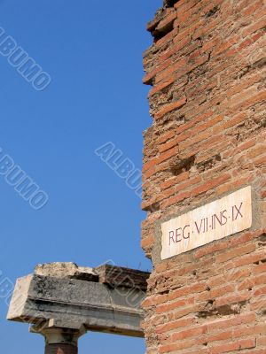 roman ruins at pompeii, italy