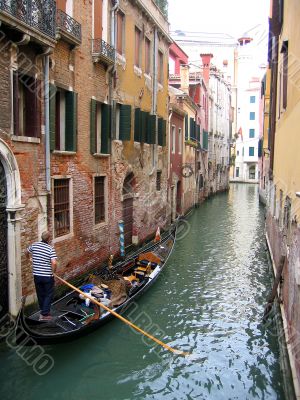 gondola on venice canal gondola on venice canal