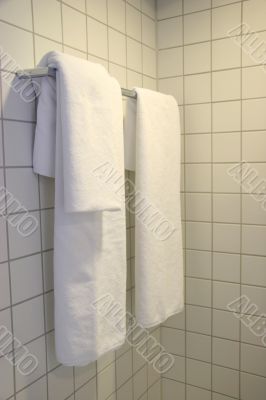 White Towels in Bathroom