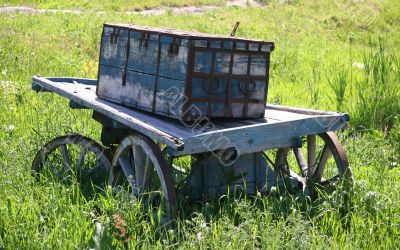 Old wagon with box