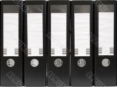 Five Folders in a Row - Front View