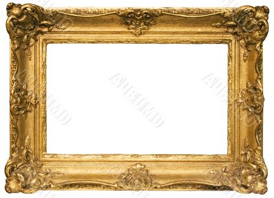 Gold Plated Wooden Picture Frame w/ Path - Wide