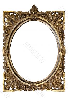 Dirty Old Ornamented Oval Picture Frame w/ Path