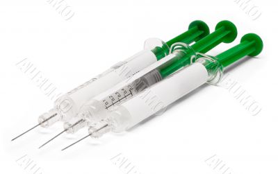 Three Medical Syringes