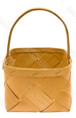 Cubic Wooden Basket w/ Path - Top Front View