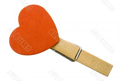 Heart on Clothespin w/ Path