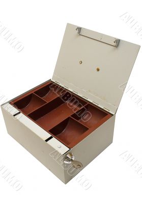 Grey Cash Box w/ Path - Top Side View