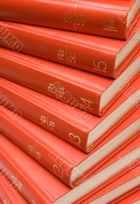 Stacked Red Books