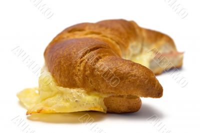 Croissant w/ Ham and Cheese - Side View
