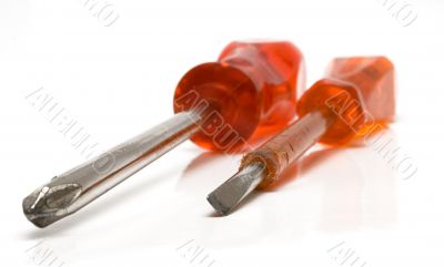 Two Red Screwdrivers - Close View