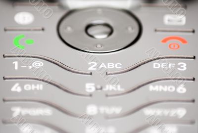 Close-Up on Cell Phone Keypad