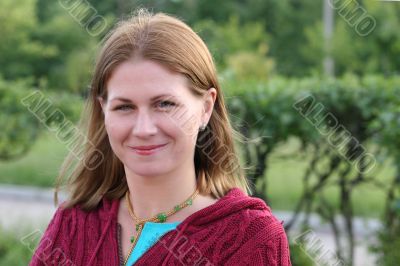 Smiling girl in the park