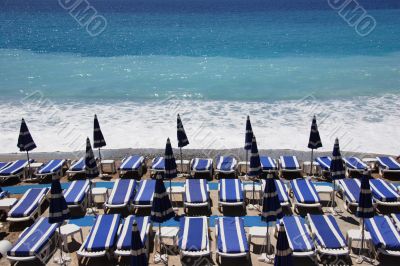 loungers on the beach