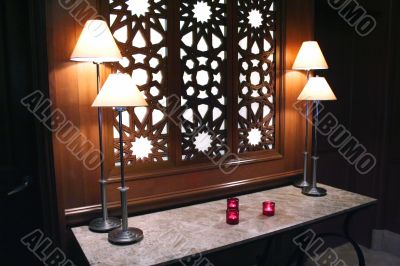 Foyer with candles