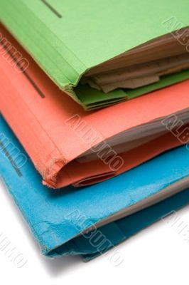 Colorful Binders - Top View Close