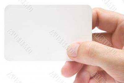 Holding a Business Card