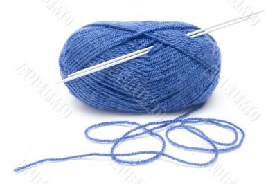 Blue Wool and Needles