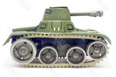 Old Toy Tank - Side View Old Toy Tank - Side View