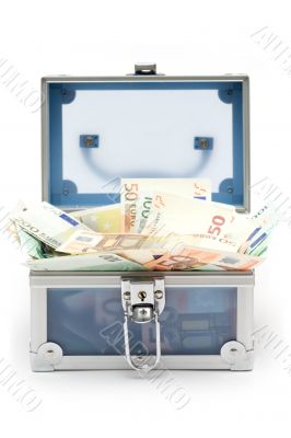 Open Blue Money Chest