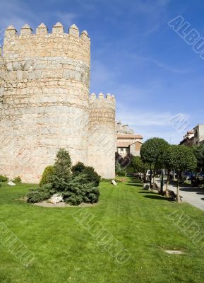 Medieval City Walls in Avila, Spain