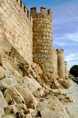 City Walls in Avila, Spain