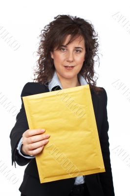 Holding a envelope