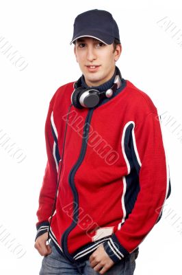 Handsome disc jockey