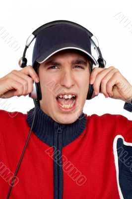 Disc jockey shouting