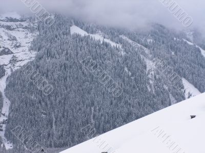 Winter landscape in Switzerland