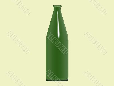 Green glass bottle