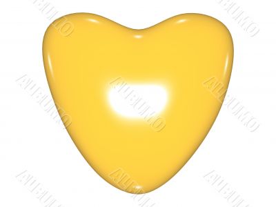 Gold valentine heart