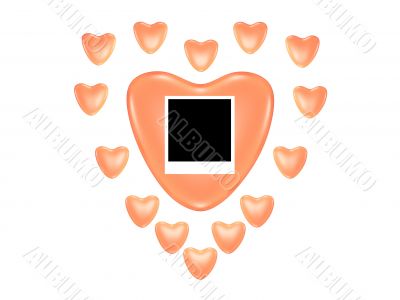 Copper valentine hearts with photo space Copper valentine hearts with photo space