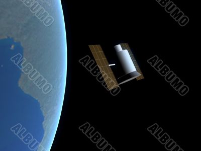 Satellite in earth orbit