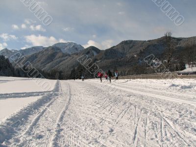 Cross-country ski run