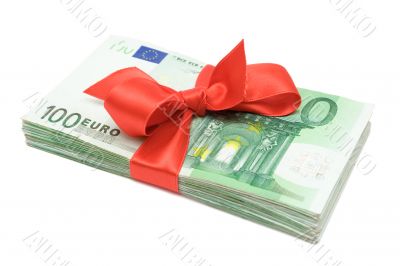 Euro Banknotes with Ribbon