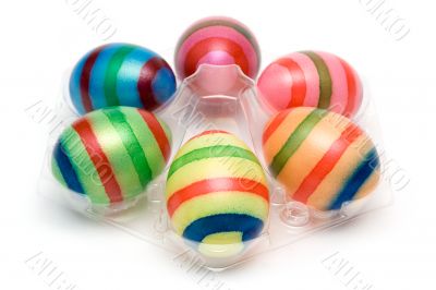 Six Colorful Easter Eggs