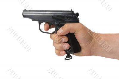 Pistol. Fire-arms. The isolated object.