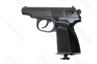 Pistol. Fire-arms. The isolated object.