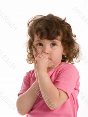 A little curly girl A little curly girl