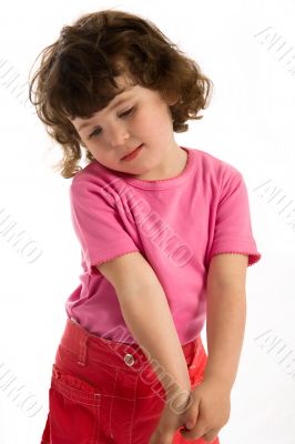 A little curly girl A little curly girl