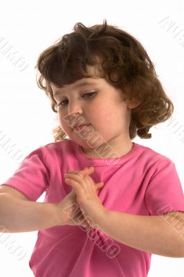 A little curly girl A little curly girl