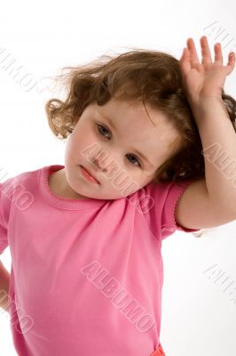A little curly girl A little curly girl