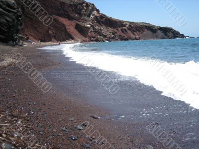 red beach, Santorini