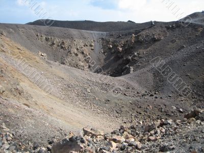 Nea Kameni volcanic island