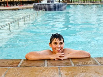 Swimmer resting